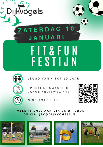Fit & Fun Festijn zaterdag 10 januari a.s.